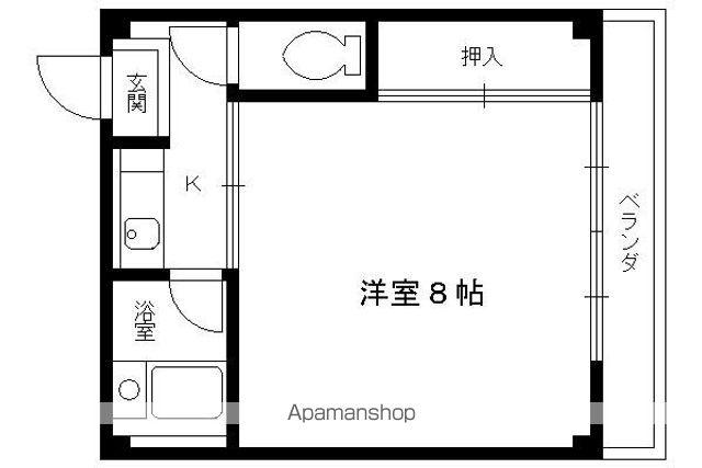 メゾン西陣(1K/4階)の間取り写真