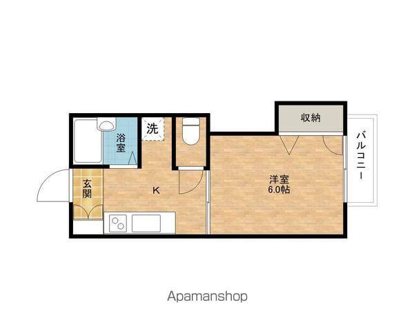 サンメイト(1K/1階)の間取り写真