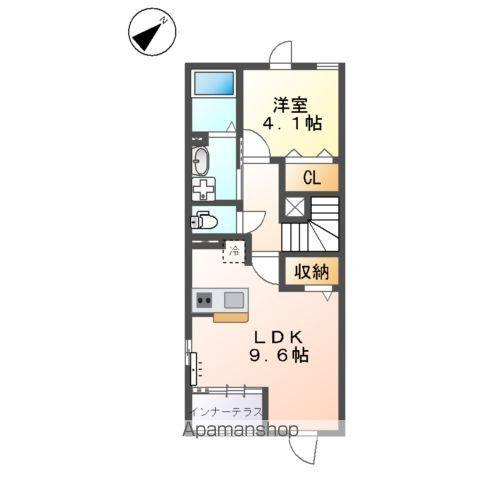 アリュール阿見(1LDK/2階)の間取り写真