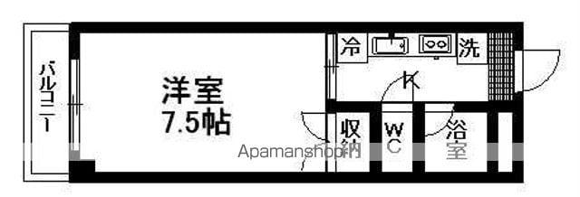 トップヒルズ北山(1K/5階)の間取り写真