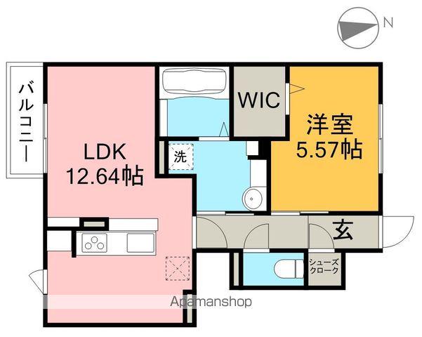 ネオポターミ(1LDK/1階)の間取り写真