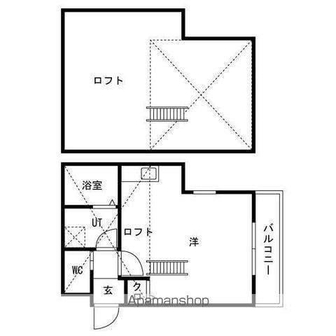 ソレイユ貝塚(ワンルーム/2階)の間取り写真
