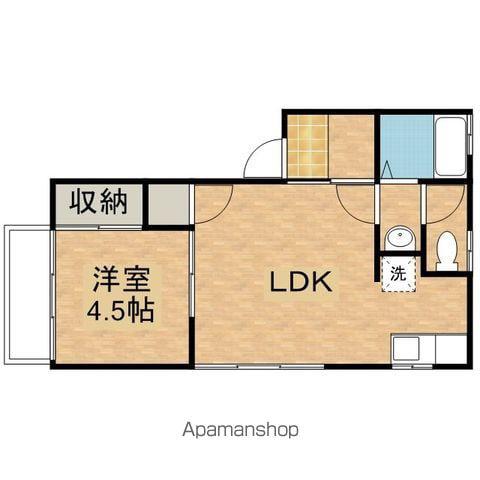 プチパレス(1LDK/2階)の間取り写真