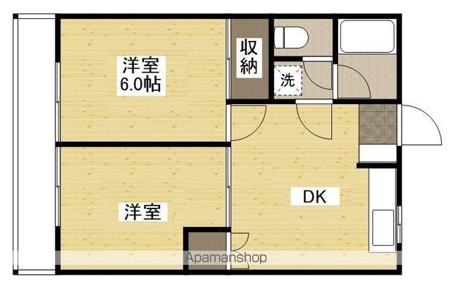 カーサー光(2DK/2階)の間取り写真