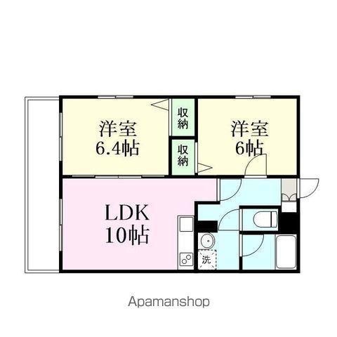 フェリーチェ(2LDK/1階)の間取り写真