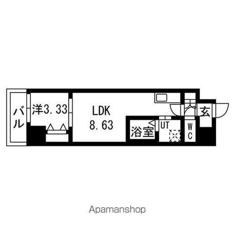 アーバンパーク新大阪(1LDK/8階)の間取り写真