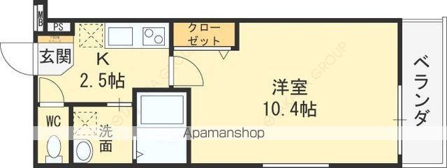 フジパレス高井田西Ⅱ番館(1K/2階)の間取り写真