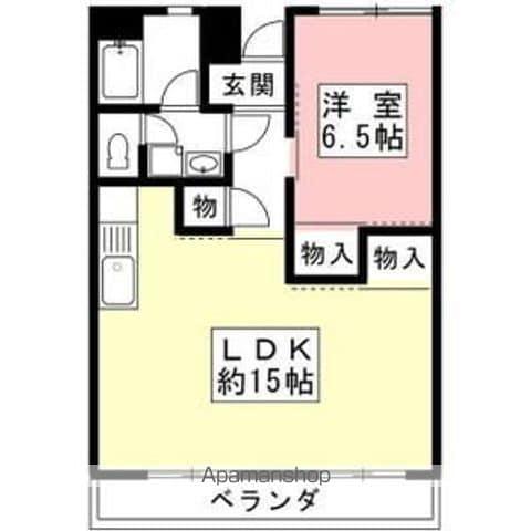エスポワール長良(1LDK/3階)の間取り写真