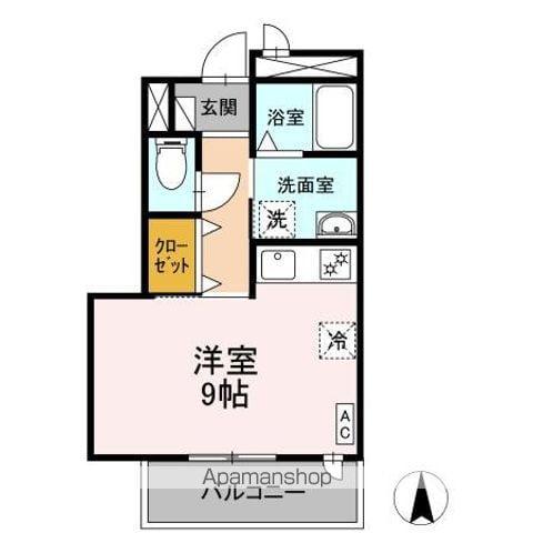 エクセレント中村(ワンルーム/2階)の間取り写真