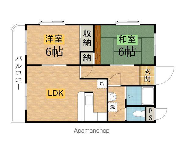 アビタシオン(2LDK/2階)の間取り写真