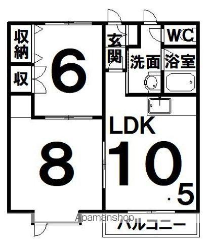 コーポ192Ⅰ(2LDK/2階)の間取り写真