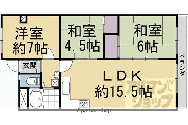 ファミール伏見B棟(3LDK/10階)の間取り写真