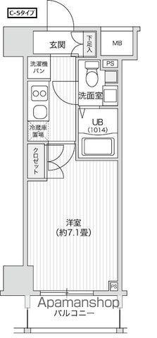 レジディア笹塚2(1K/3階)の間取り写真
