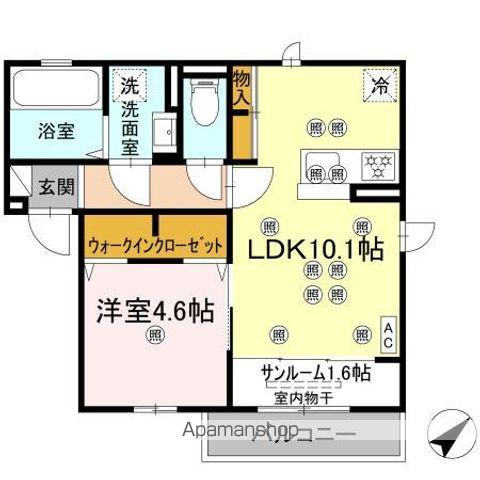 予讃線 今治駅 徒歩23分 2階建 新築(1LDK/2階)の間取り写真