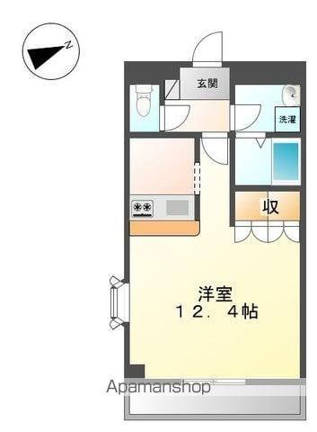 サンシャインフジ(1K/2階)の間取り写真