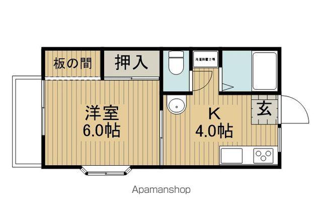 コーポトレンドB棟(1K/2階)の間取り写真
