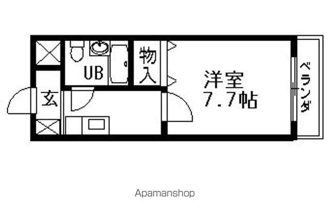 メイプル東名坂弐番館(1K/3階)の間取り写真