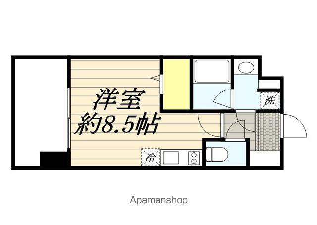 ブランシエスタ千早RJR(ワンルーム/14階)の間取り写真