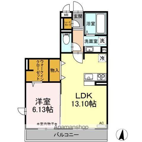 グランメール(1LDK/3階)の間取り写真