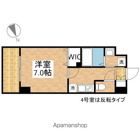 プレイズシード車道アベニュー(1K/4階)の間取り写真