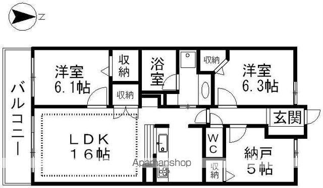 リエトコート丸の内(2SLDK/13階)の間取り写真
