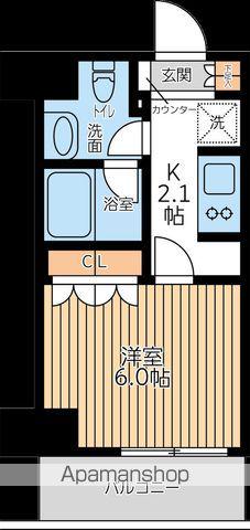 CITY LUX TOBE(1K/6階)の間取り写真