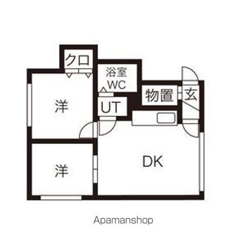 フローラ曙Ⅱ(2DK/1階)の間取り写真