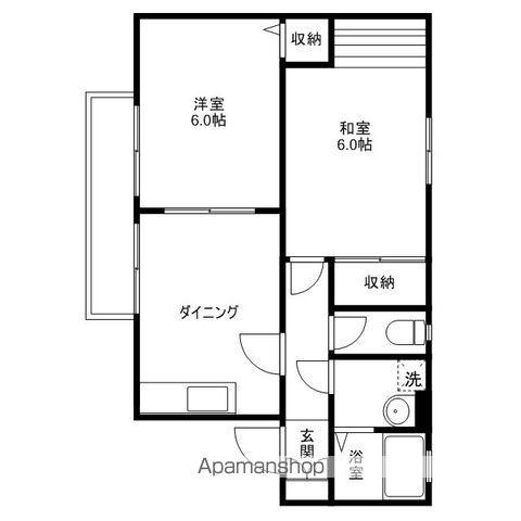 セジュール寿(2DK/1階)の間取り写真