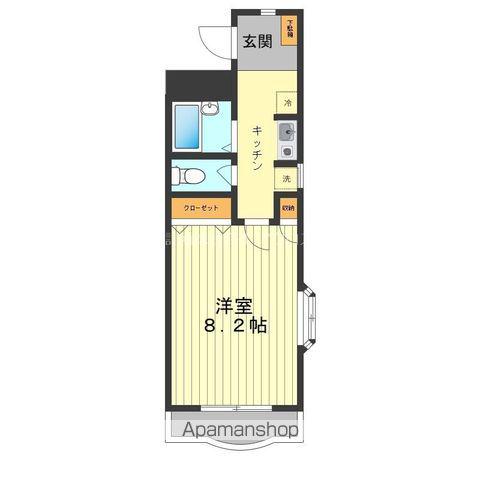 第5ハピネス(1K/2階)の間取り写真