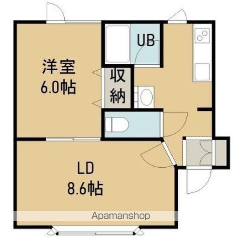エルカミーノⅠ(1LDK/1階)の間取り写真