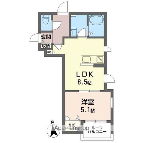 ロータス下北沢(1LDK/3階)の間取り写真