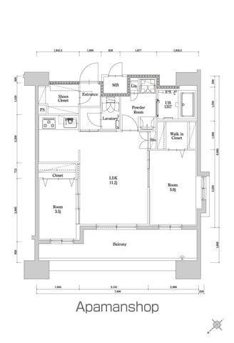 エンクレスト博多駅南GRACE(2LDK/13階)の間取り写真