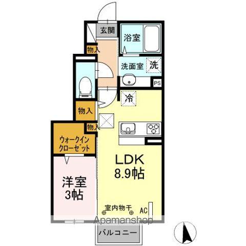 ルイティアⅧ(1LDK/1階)の間取り写真