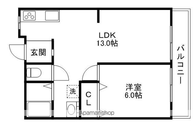 アーバンビレッジ(1LDK/2階)の間取り写真