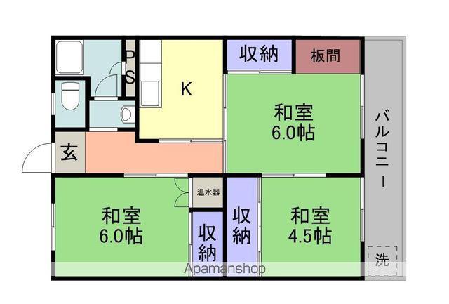 吉川マンション(3DK/3階)の間取り写真