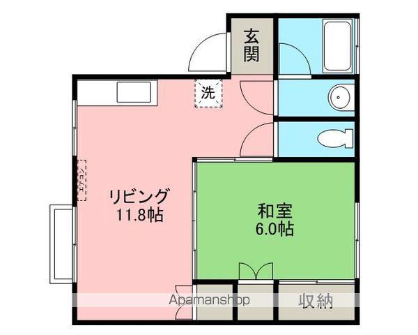 プチメゾン鳥海(1LDK/2階)の間取り写真