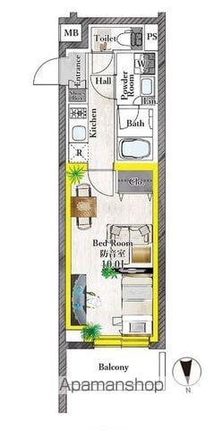 プラネソシエプラス桜台(1K/2階)の間取り写真