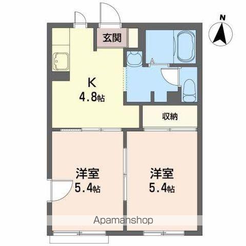 メゾンパークスⅡ(2K/1階)の間取り写真