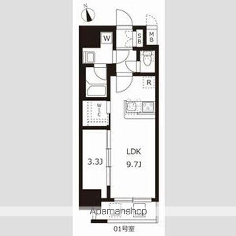 ハーモニーレジデンス名古屋今池(1LDK/13階)の間取り写真