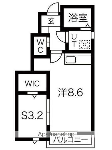 ラ・メゾン モリオカ(1LDK/1階)の間取り写真
