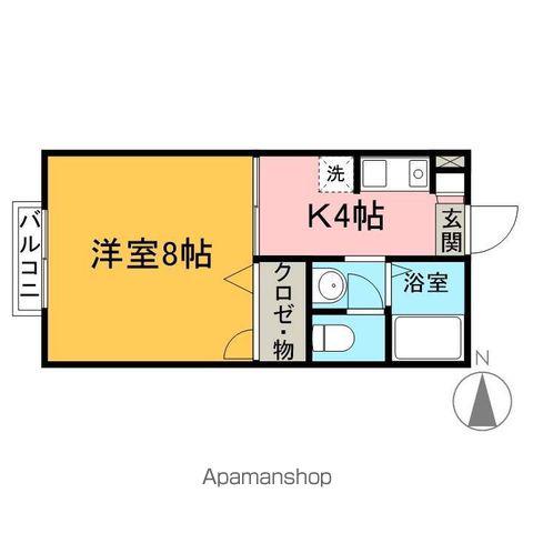 ハイム12(1K/1階)の間取り写真