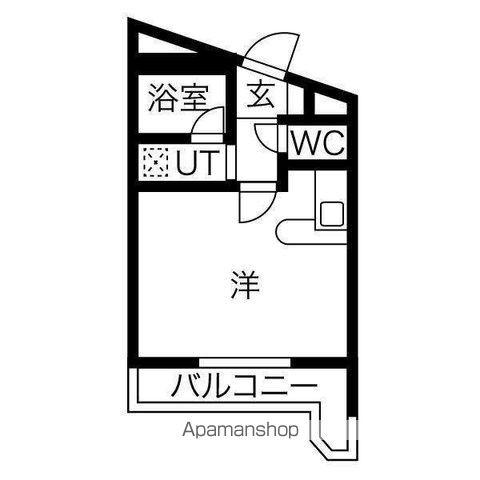 クリオ山鼻南壱番館(ワンルーム/2階)の間取り写真