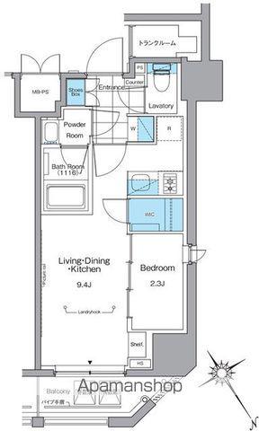 ルフォンプログレ横浜関内(1LDK/10階)の間取り写真
