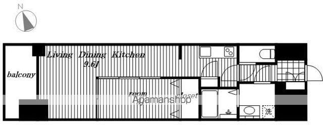 プレサンスジェネ上前津(1LDK/6階)の間取り写真