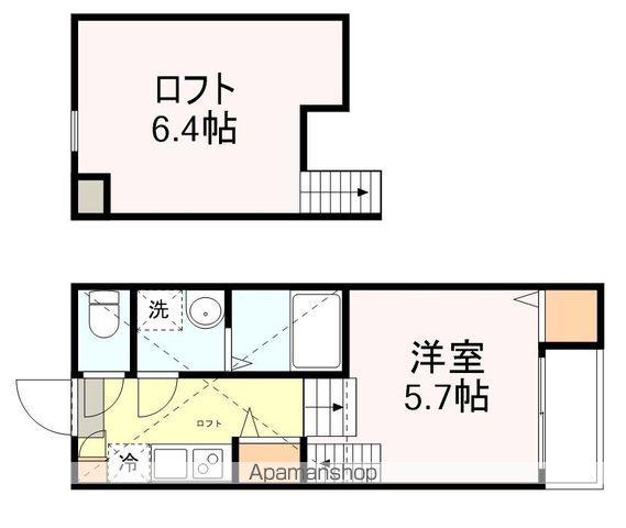 MAISON DE FRAISE(1K/2階)の間取り写真