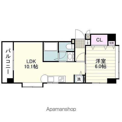ビオラ21(1LDK/4階)の間取り写真