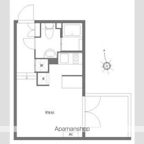 アレーロ西早稲田(ワンルーム/1階)の間取り写真