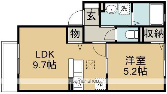 アレグリア(1LDK/1階)の間取り写真