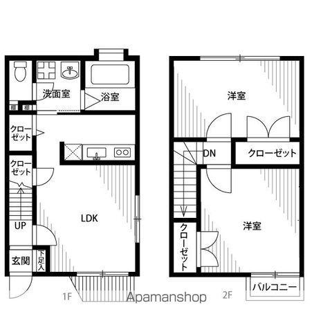 アムールPLEIN(2LDK/1階)の間取り写真