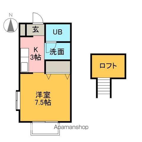 MGハイム(ワンルーム/1階)の間取り写真